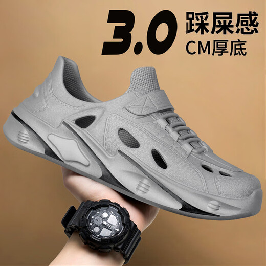 LI NING ARC coconut clog shoes men's summer outer wear non-slip seaside beach wading men's sports all-inclusive sandals black orange single layer 41 ready for delivery