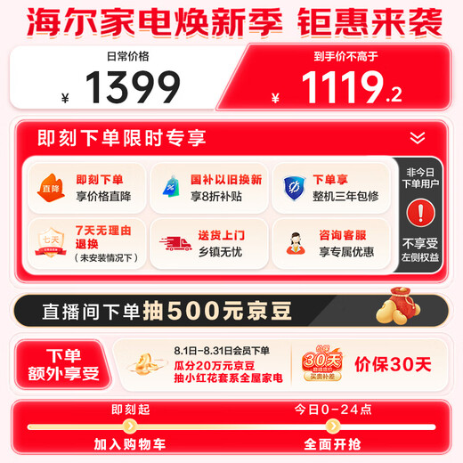 海尔（Haier）壁挂内衣洗衣机小型 婴儿儿童内衣裤洗衣机 全自动迷你洗衣机 国家补贴20% 一级能效717PLUS