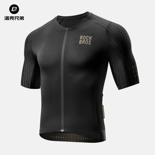 Rock Brothers Cycling Clothes Top Short Sleeve's Men's Mountain Road Road Ventes Diamond / Early Night Black XL