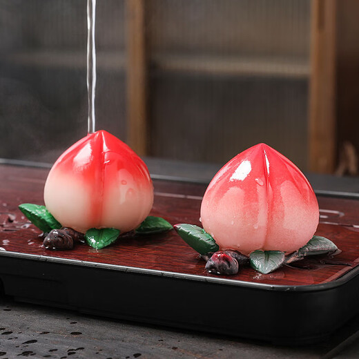 Yunhua Xiantao Color Changing Tea Pet Ornaments Simulation Peach Tea Table Tea Table Accessories Longevity Peach Plant National Style Tea Color Changing Xiantao (Original Dark Color)