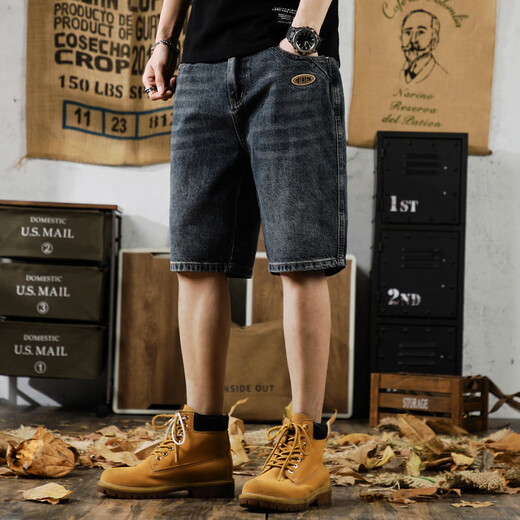 Rankdavid Light Luxury New Brand American Casual Denim Shorts Мужчины носят 5 минут.
