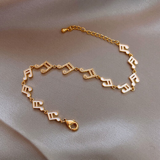 RSRDDY old Phoenix gold store same style diamond note bracelet trendy new bestie temperament gold plated bracelet pure silver bracelet SLA51 gold 8.27 same style as Lao Fengxiang