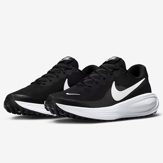 Nike NIKE Men's Running Shoes Cushioning REVOLUTION 8 Sports Shoes HJ9198-003 Black and White 42.5