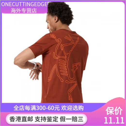 始祖鸟（ARC'TERYX）加拿大代购*始祖鸟Cormac Arc'bird  logo男背后大鸟标 短袖X9721 复古绿X9721 M