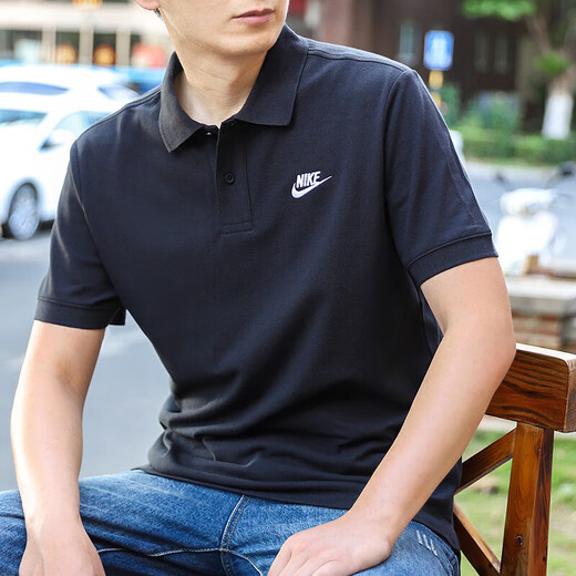 耐克（NIKE）商务POLO衫男翻领棉短袖宽松透气休闲T恤CJ4457 绿色/FN3895-365  S 100-120斤