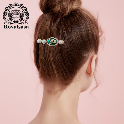 Royal sasa royal sasa hair accessories imitation pearl headband feminine retro side clip bangs clip headband headband head flower