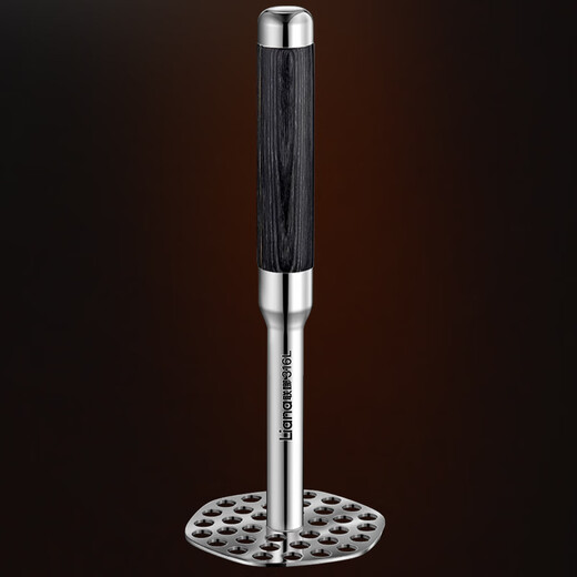 Lianna 316L stainless steel potato masher household food supplement masher masher mashed potato masher artifact baby grade 316L steel masher small size