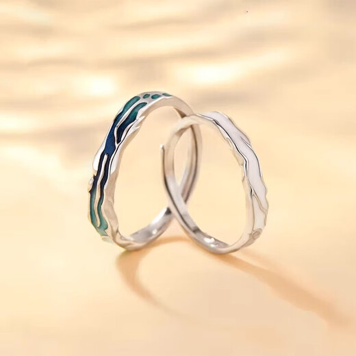 MZMZ Jianjia Bailu platinum couple ring PT950 platinum matching ring wedding Valentine's Day birthday gift for girlfriend and wife light luxury model-live ring local warehouse/next day delivery