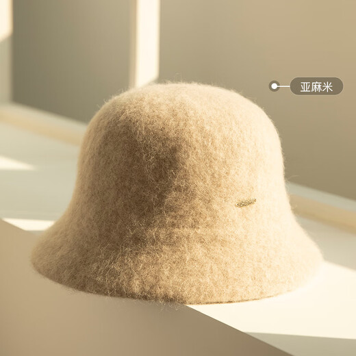 Siggi alpaca wool blended hat for women in autumn and winter, warm, casual and fashionable fisherman hat, Korean version of temperament, face-showing small basin hat