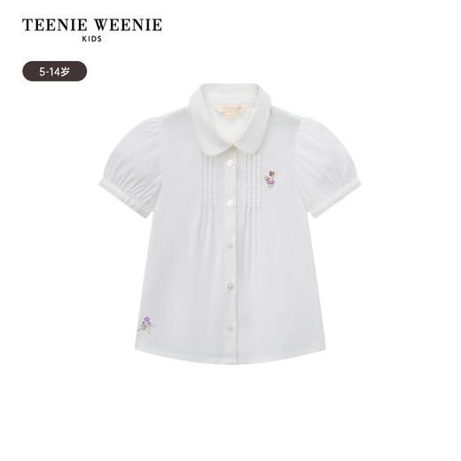 Teenie WeenieTeenieWeenie Kids children's casual lapel short-sleeved shirt white 150