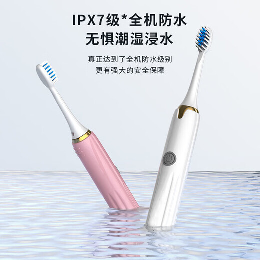 电动牙刷成人款高效清洁学生情侣智能声波牙刷 家用老人儿童牙刷充电/电池极简系列 限量款颜色随机发1刷头
