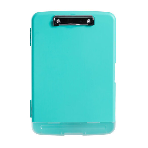 Praise outdoor waterproof file box plastic desktop organization multi-function copying board clip storage file box Fresh blue (11932)