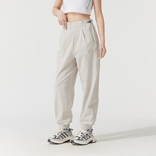 Adidas (adidas) women's sports suit 25 summer new style comfortable and breathable simple short-sleeved T-shirt woven sports trousers two-piece set two-piece set/trendy casual S