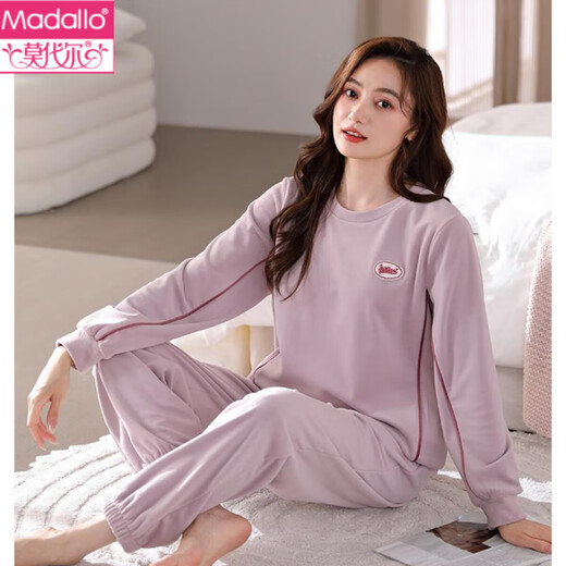 Modal Cotton Pyjamas mit Brustpolster für Frauen im Frühling und Herbst-Langarm können an der Außenseite des koreanischen Cartoons niedliche Baumwoll-Kleidungsstück 9207 (mit Brustpolster) 2xL [vorgeschlagen 135-145jin [Jin gleich 0,5 kg]] getragen werden.