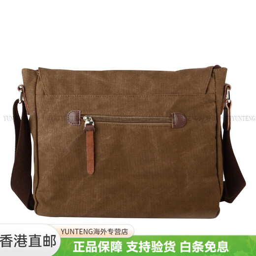 Slazenger Japaner Retro Workwear Trendy Multipocket großer Kapazität Cowide Leinwand Postbeutel Canvas Kameratasche Crossbody Black Gift Box