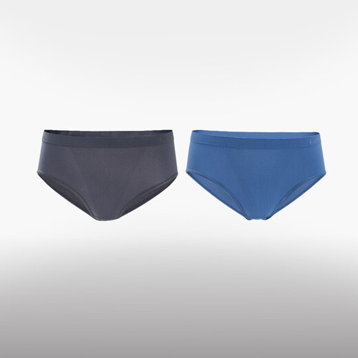 UTO Women's Sports Briefs Marathon Professional Running Briefs 2 Pack (Rust Gray + Force Blue) L