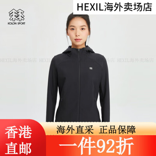 KOLON SPORT可隆夹克女款户外运动吸湿弹力运动上衣经典版外套潮 黑色BK 160_ 黑色BK 160_S 均码