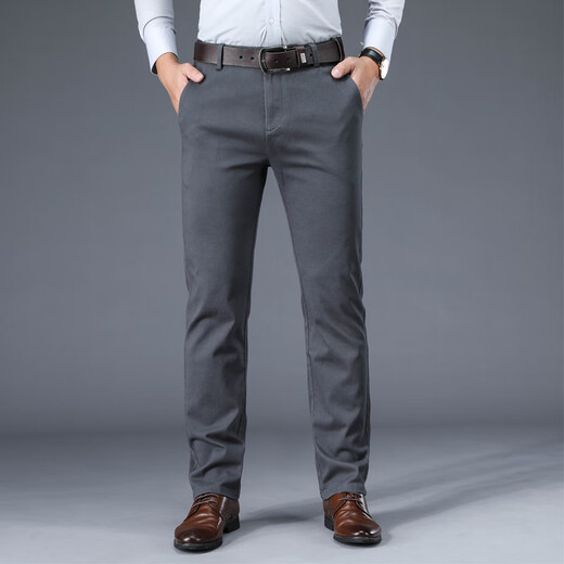 JoeOne 2025 New Men's Casual Pants de primavera y otoño Pantalones de negocios rectos