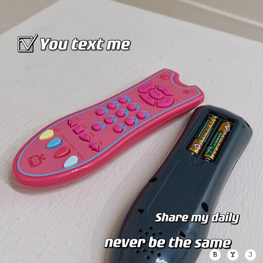 
Shantoulin Village baby TV simulation remote control Children's music English learning remote control science and education cognitive toys Pink remote control