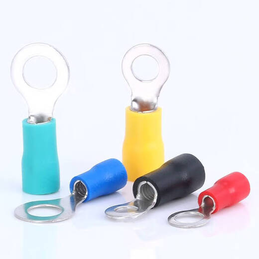 RV12532 round cold press terminal pre-insulated copper nose more than 1000 Specifications available Green RV1.25-6 (diameter 6.5) 1000 pieces/pack