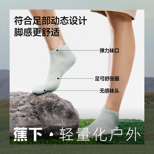 蕉下袜子男士夏季短袜棉质防臭四季抗菌吸汗休闲袜 25新品