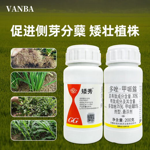 Guoguang Aixiu 30% Paclobutrazol Methionium Wheat Rice Peanut Plant Growth Regulator Suspension Pesticide Wholesale 200g