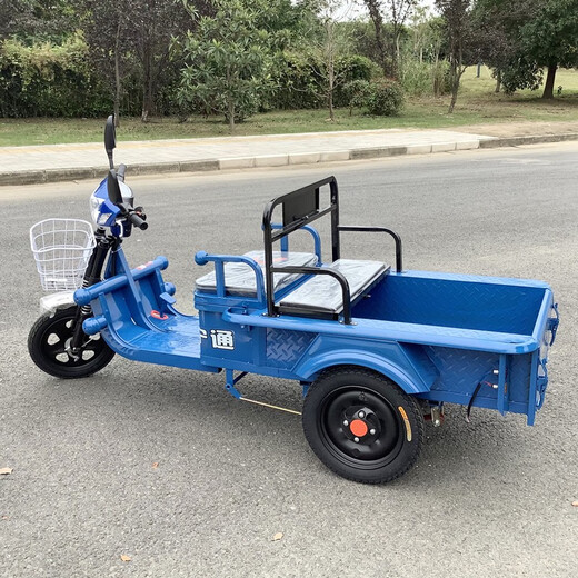 Xushansi electric tricycle pulls a truck, new household battery car for transportation, small stall flatbed truck to pick up and drop off children, mountain steep slope version + 60V 32A battery 48V
