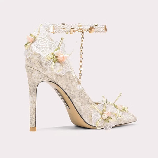 Lily Wei Zauberer der Oz Serie High Heels kleine Größe 313233 Hochzeitsschuhe Großgröße 41-43 Lolita Sandals Snowland Wizard White [Fersenhöhe 8 cm] 36