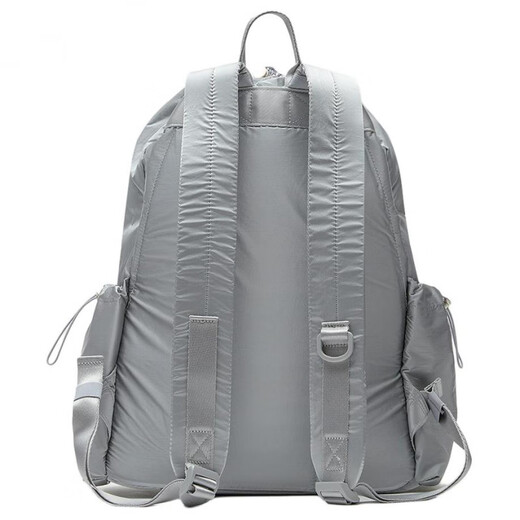 New Balance Mochila de nylon portátil versátil de moda para hombres y mujeres, parejas, plata, plata