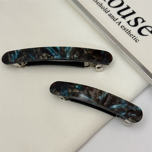 Korean style acetic acid full clip ponytail clip large one-word clip spring clip textured hairpin back of head hair accessories headdress for women large size