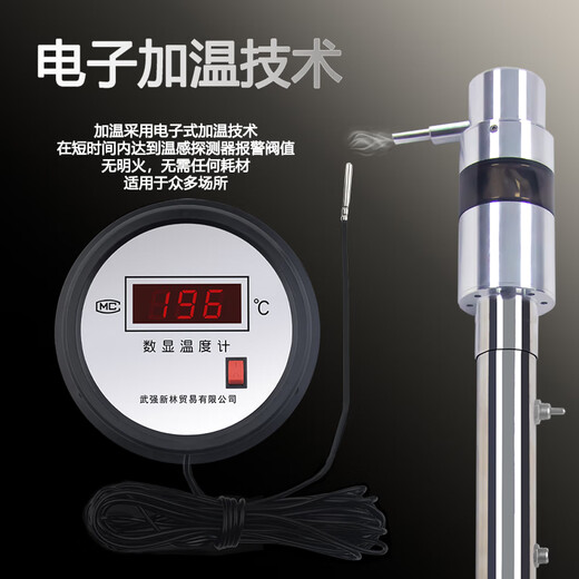 Automatic smoke and temperature detector fire smoke gun fire and smoke equipment two-in-one detector tester 3.7 meters automatic smoke and temperature two-in-one set