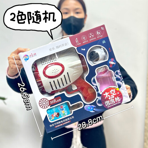 泡泡机儿童全自动新款泡泡枪泡泡棒带灯光儿童相机玩具机构 萝咪火箭炮6228【大礼盒】