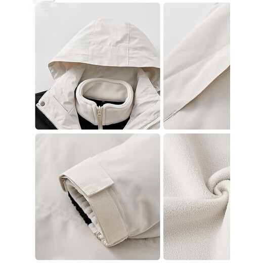 JEEP SPIRIT Jeep Jacket Three-in-one Unisex Autumn and Winter Jacket Men's Jacket Windproof and Waterproof Outdoor Mountaineering Jacket Black Three-in-One Suit XL (Recommended 143-167 Jin Jin equals 0.5 kg)