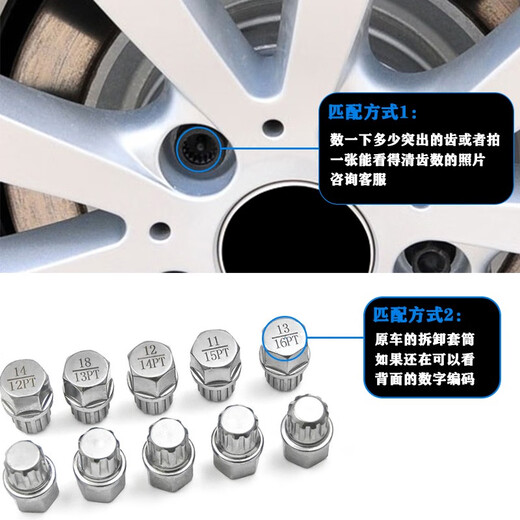 琨耿宝马轮毂防盗螺丝拆卸工具12357系 x1x3X4x5x6轮胎丝钥匙套筒配件 齿型套筒-12齿实心