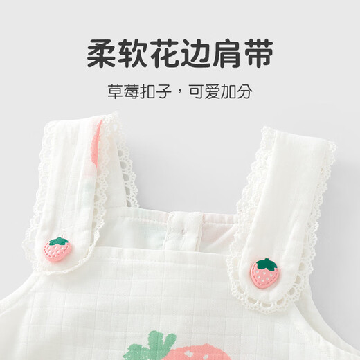Youqi baby bassming été fine bébé fille 2025 Nouveau pantalon de combinaison décontractée pour enfants mignon et mignon fête fruit 90
