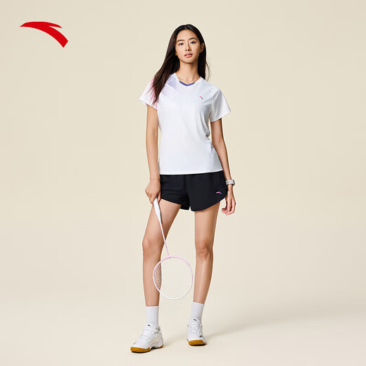安踏专业羽毛球套装女夏季新款速干透气运动两件套训练运动服短袖短裤