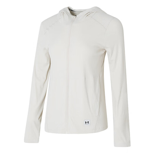 UNDER ARMOUR女装 2025新款运动服跑步健身透气休闲皮肤衣连帽薄款夹克外套 1390060-279/岩石/晒图退10 M