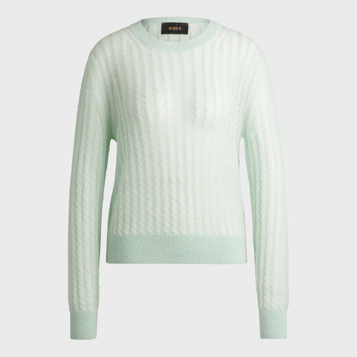 Hugo Boss (Hugo Boss) Boss Camel Sweater de mohair verde para mujeres 50521184_442 xs