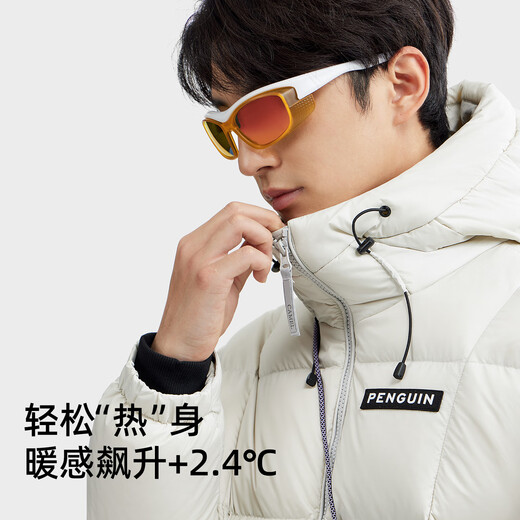 Penguin Camel Joint Thermal Down Jacket Men and Women Same Style Outdoor Thickened Hooded Bread Jacket M34CR07725