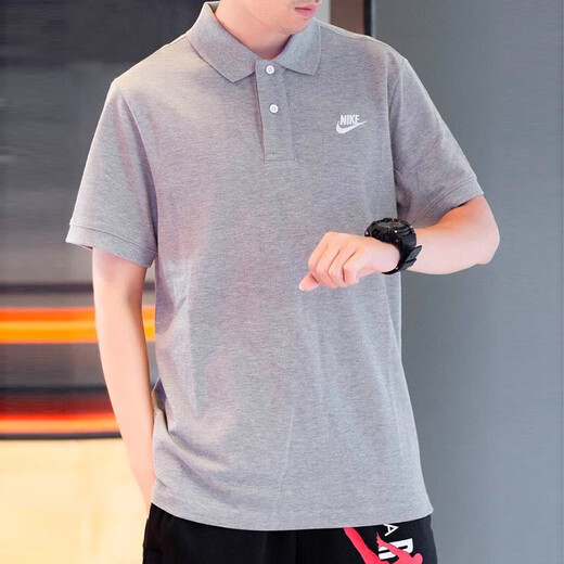 耐克（NIKE）纯棉OLO衫商务翻领短袖男宽松透气运动T恤休闲半袖 绿色/FN3895-365 纯棉透气 假一 L 130-150斤