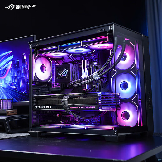 ASUS (ASUS) RTX5080 host RTX5070Ti/5090D host i9 14900KF U7 265K rog family bucket black myth game console desktop assembly machine computer complete machine i5 14600KF + ASUS RTX5060丨One