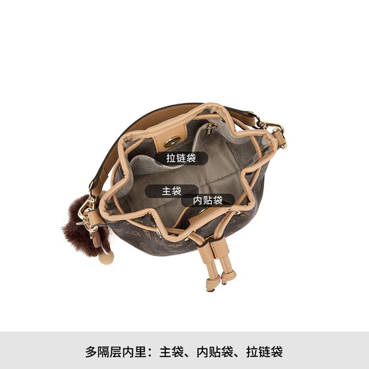 红蜻蜓包包女包2025水桶包轻奢斜挎单肩手提包送女友七夕情人节礼物