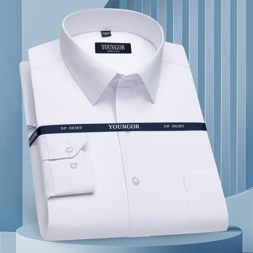 CEO Yageol Long Sleeve Shirt Herren 2025 Neues reines Baumwoll-No-Eisen-Casual High-End-High-End-Profi-Hemd mit mittlerem Alter 6623 38 (empfohlen 100-115jin [Jin ist gleich 0,5 kg])