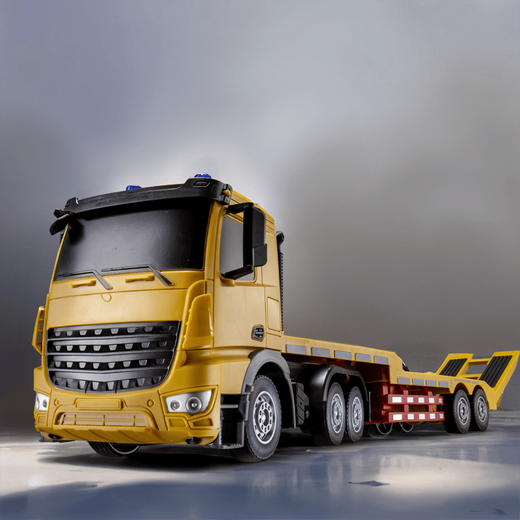 Yanxi remote control flatbed truck towing trailer semi-trailer truck toy boy children remote control excavator engineering vehicle car [42 cm] [small mini version] 4 channels original rechargeable battery