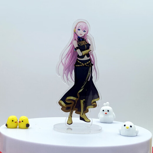 奇优宝初音未来世界计划亚克力立牌镜音铃镜音连KAITO巡音流歌MEIKO摆件 Leoneed(4个) 【10厘米高清双面夹层】
