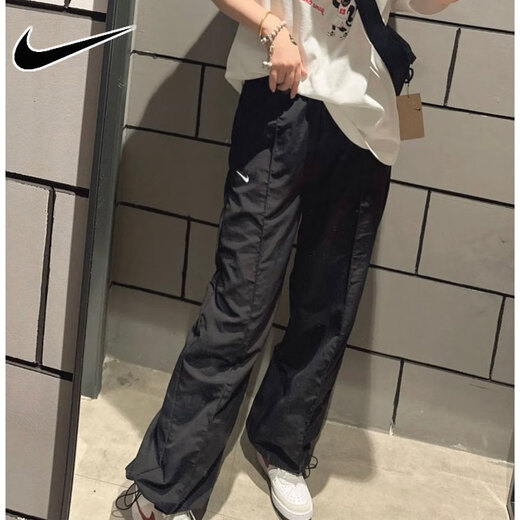 Nike (NIKE) functional work pants for women's pants for summer woven thin breathable loose straight casual pants outdoor sports trousers FQ3589-010 M /160/66A