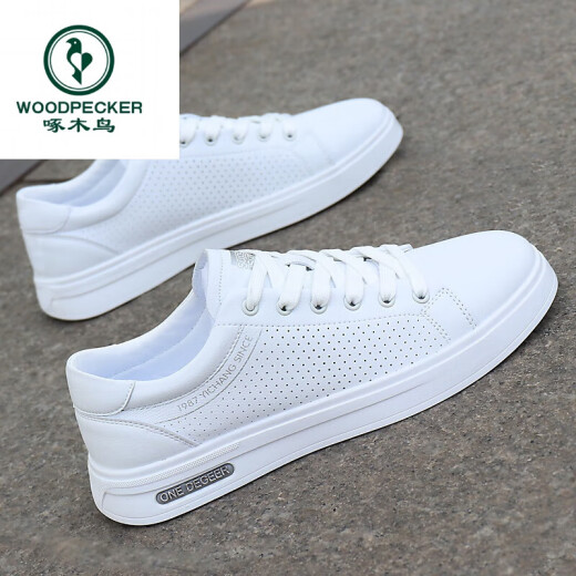 Specht Sommer neue Schuhe für Herren Sommer Neue vielseitige atmungsaktive trendige weiße Schuhe Casual Board Schuhe für Männer weiß Y-K9859 39