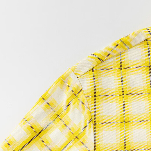 Balabala baby shirt boys long sleeve 2025 new plaid coat autumn super soft velvet thickened skin-friendly and comfortable yellow tone 00433 110
