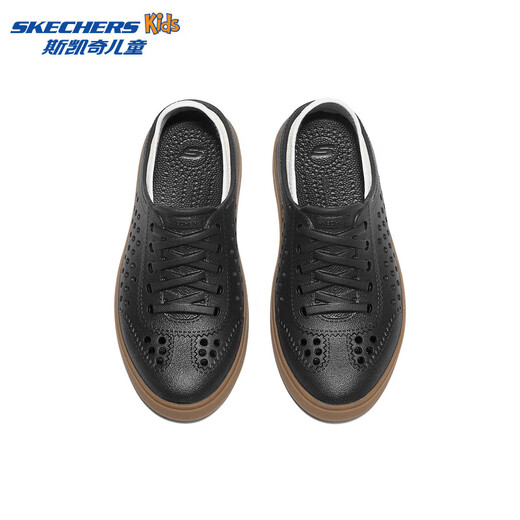 Skechers Children's Summer Croc Shoes Light Heel Comfortable River Tracing Shoes Girls Comfortable 308201L Black/White/BKW 35