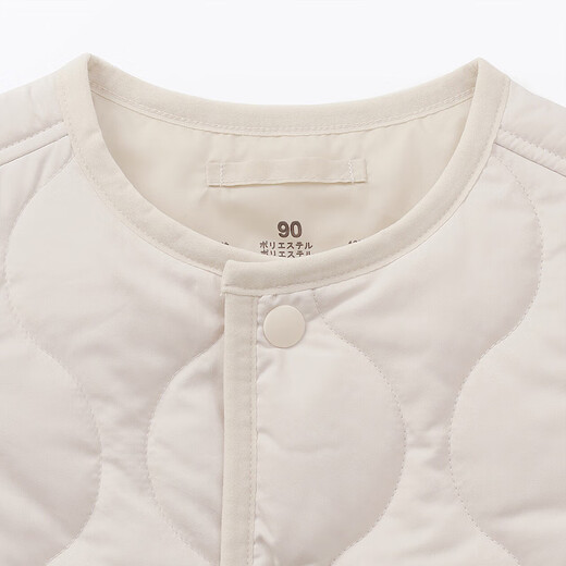 无印良品（MUJI）婴童水洗不易沾水绗缝夹克儿童外套男童女童25年秋冬童装 象牙色 100 /56A